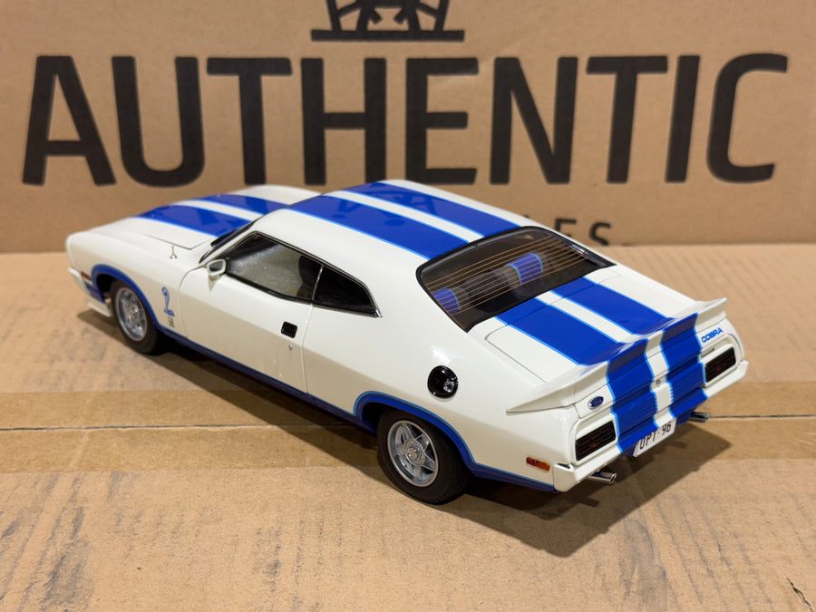 Ford XC Falcon Cobra Option 96 - White w/Blue Stripes - 1:18 Scale Diecast Model