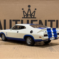 Ford XC Falcon Cobra Option 96 - White w/Blue Stripes - 1:18 Scale Diecast Model