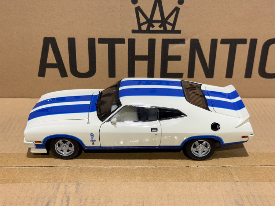 Ford XC Falcon Cobra Option 96 - White w/Blue Stripes - 1:18 Scale Diecast Model