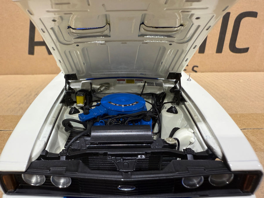 Ford XC Falcon Cobra Option 96 - White w/Blue Stripes - 1:18 Scale Diecast Model