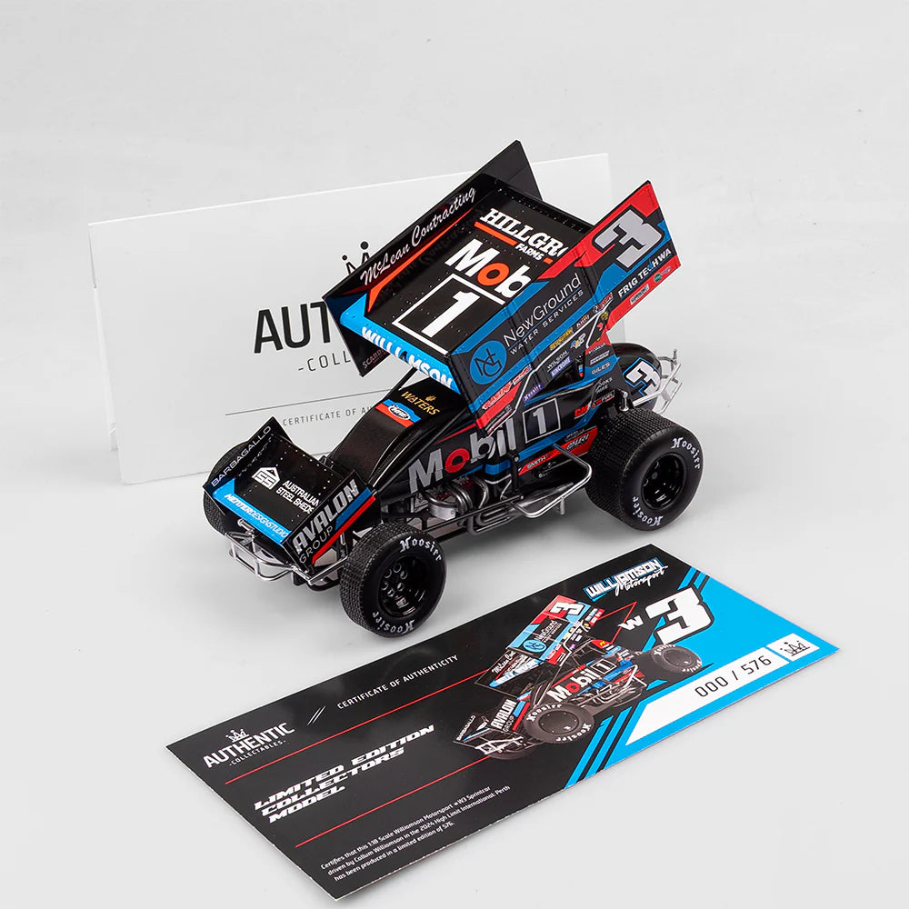 Callum Williamson - Williamson Motorsport #3 Sprintcar - 2024 High Limit International: Perth - 1:18 Scale Diecast Model - Authentic Collectables