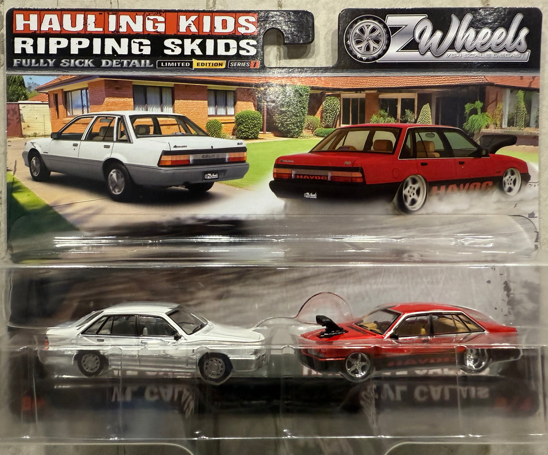 HAULING KIDS & RIPPING SKIDS - VL CALAIS & HAVOC VL CALIAS - FSD - SERIES 1 - 1:64 SCALE TWIN SET