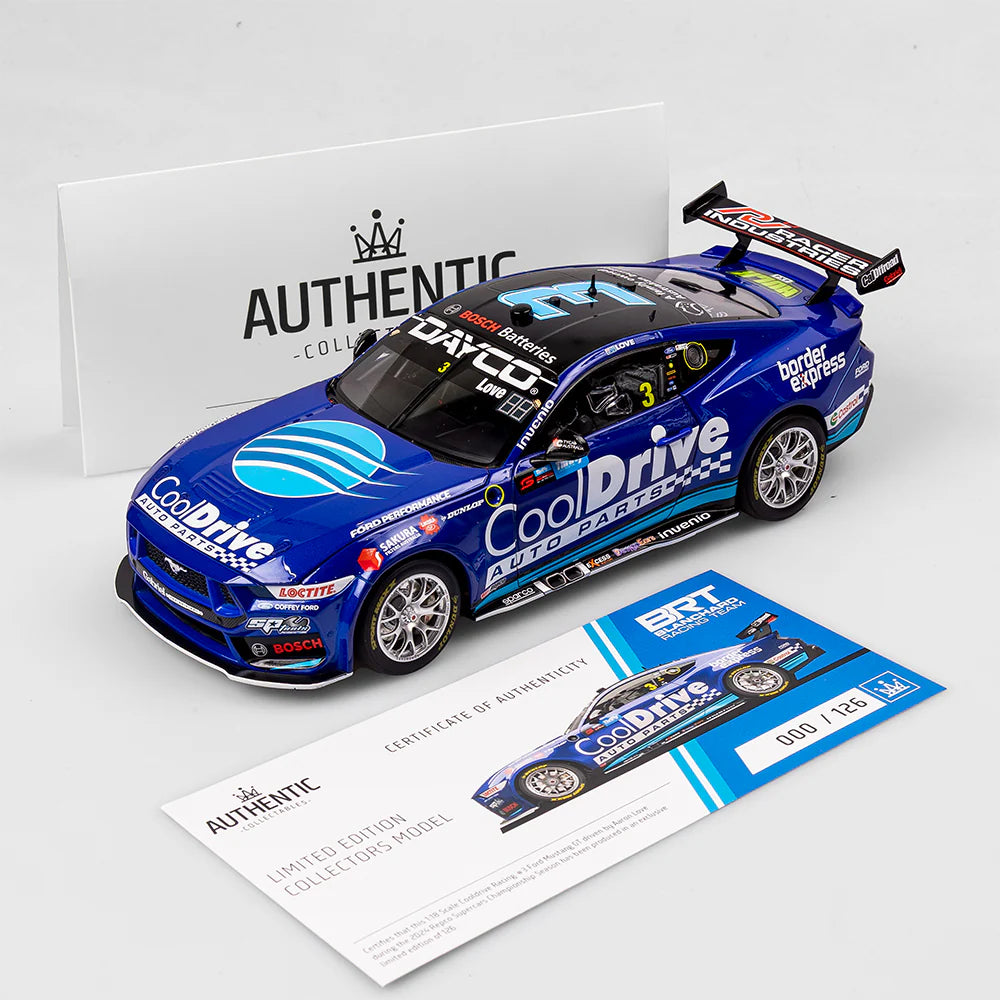 Aaron Love - CoolDrive Racing #3 Ford Mustang GT - 2024 Supercars Championship Season - 1:18 Scale Diecast Model - AUTHENTIC COLLECTABLES