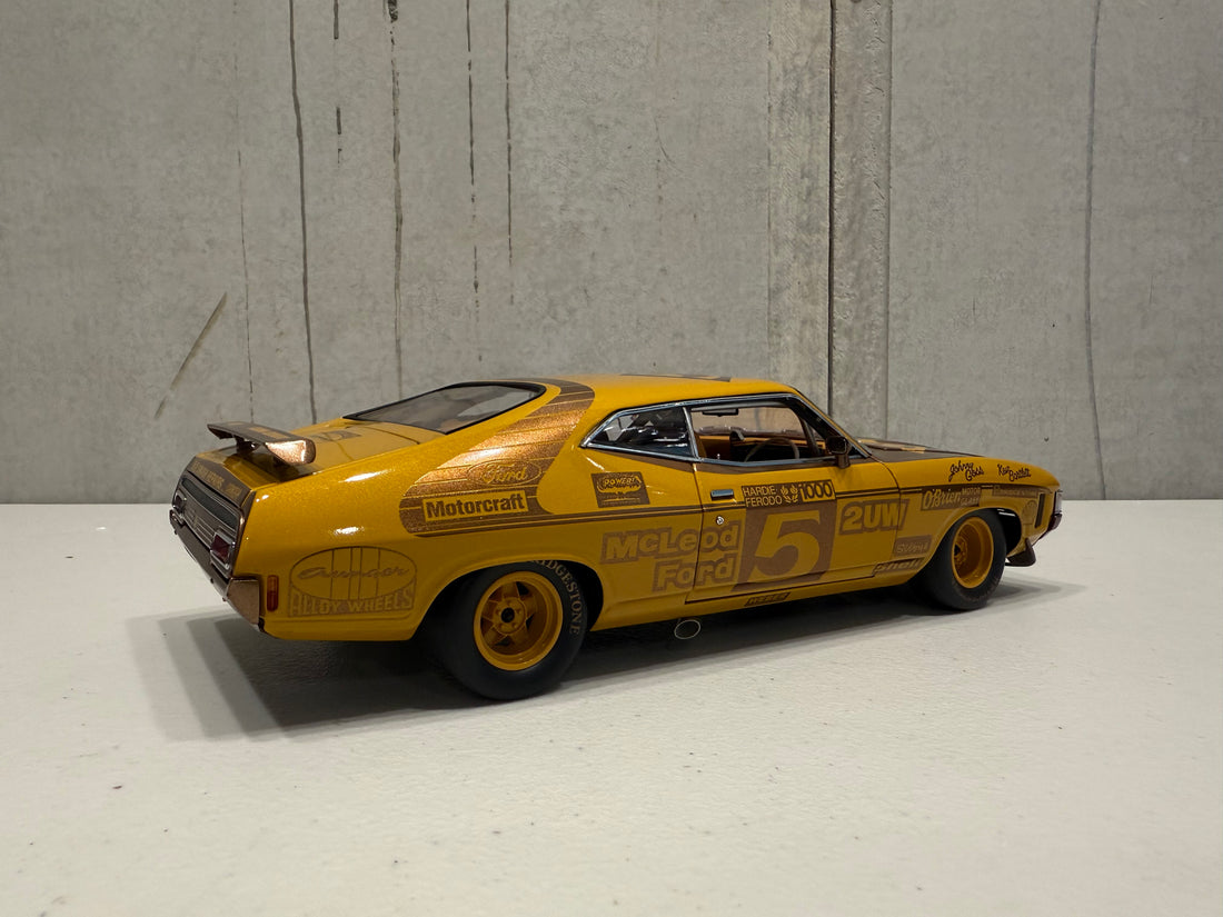 FORD XA FALCON GT 1974 BATHURST WINNER 50TH ANNIVERSARY GOLD LIVERY - 1:18 SCALE DIECAST MODEL