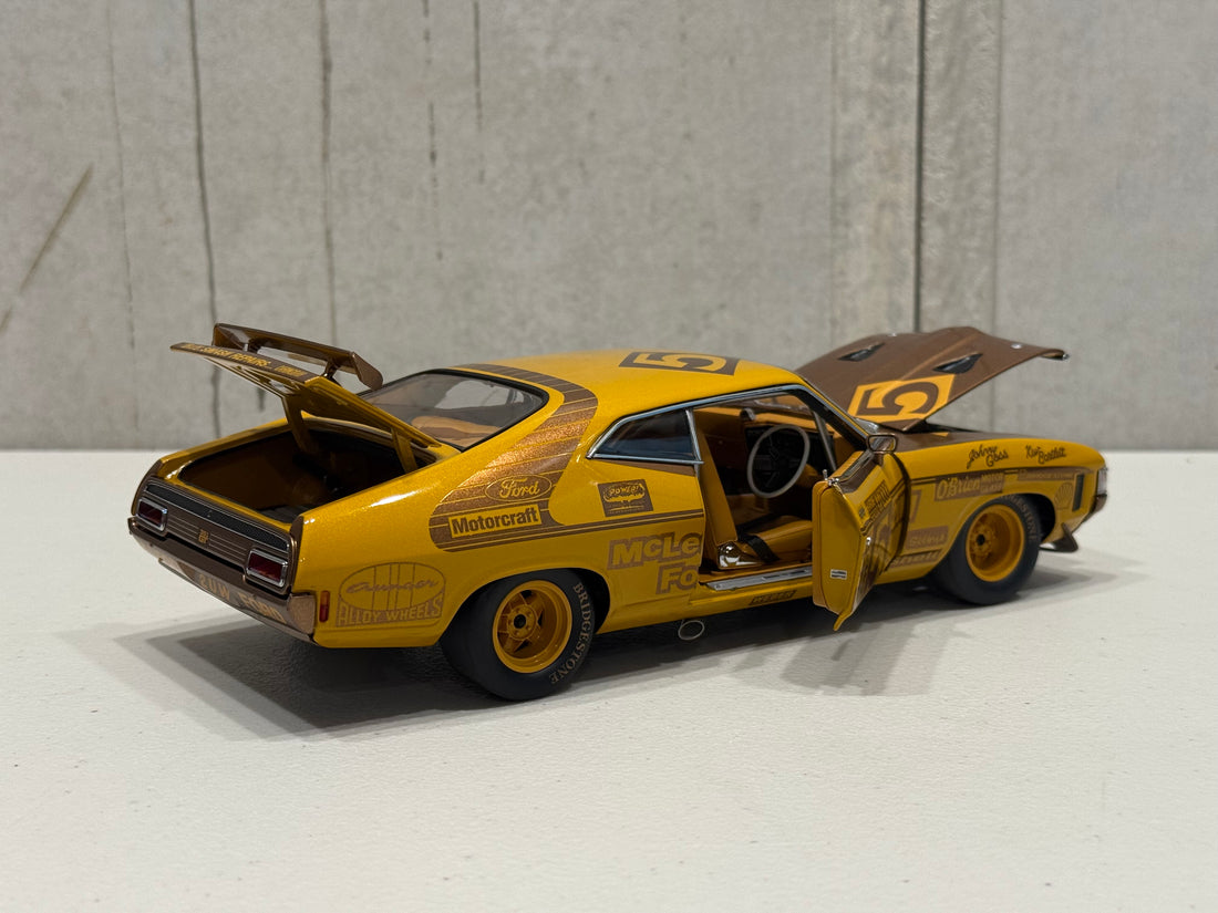 FORD XA FALCON GT 1974 BATHURST WINNER 50TH ANNIVERSARY GOLD LIVERY - 1:18 SCALE DIECAST MODEL