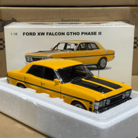 FORD XW FALCON GTHO PHASE 2 - YELLOW W/BLACK STRIPES - 1:18 SCALE DIECAST MODEL - BIANTE/AUTOART