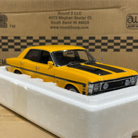 FORD XW FALCON GTHO PHASE 2 - YELLOW W/BLACK STRIPES - 1:18 SCALE DIECAST MODEL - BIANTE/AUTOART