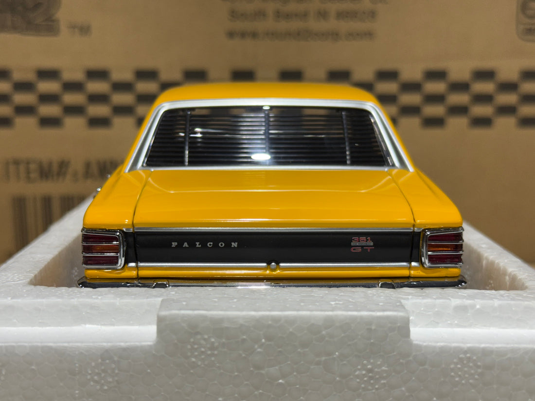 FORD XW FALCON GTHO PHASE 2 - YELLOW W/BLACK STRIPES - 1:18 SCALE DIECAST MODEL - BIANTE/AUTOART