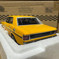 FORD XW FALCON GTHO PHASE 2 - YELLOW W/BLACK STRIPES - 1:18 SCALE DIECAST MODEL - BIANTE/AUTOART