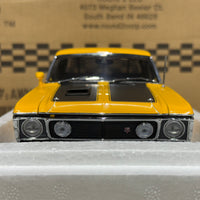FORD XW FALCON GTHO PHASE 2 - YELLOW W/BLACK STRIPES - 1:18 SCALE DIECAST MODEL - BIANTE/AUTOART