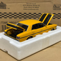 FORD XW FALCON GTHO PHASE 2 - YELLOW W/BLACK STRIPES - 1:18 SCALE DIECAST MODEL - BIANTE/AUTOART