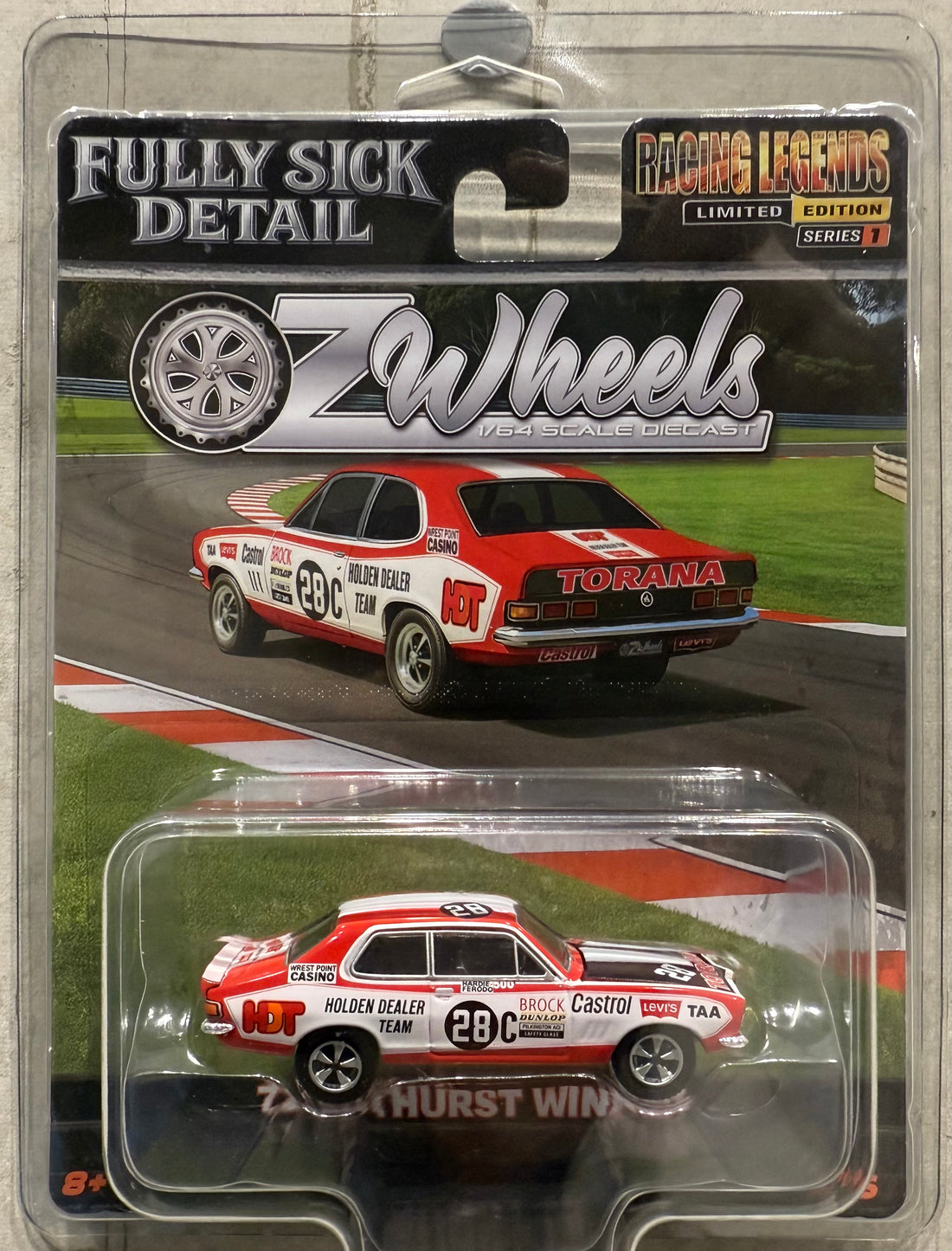 OZ WHEELS - PETER BROCK 1972 BATHURST WINNER - FSD SERIES 1 - 1:64 SCALE DIECAST
