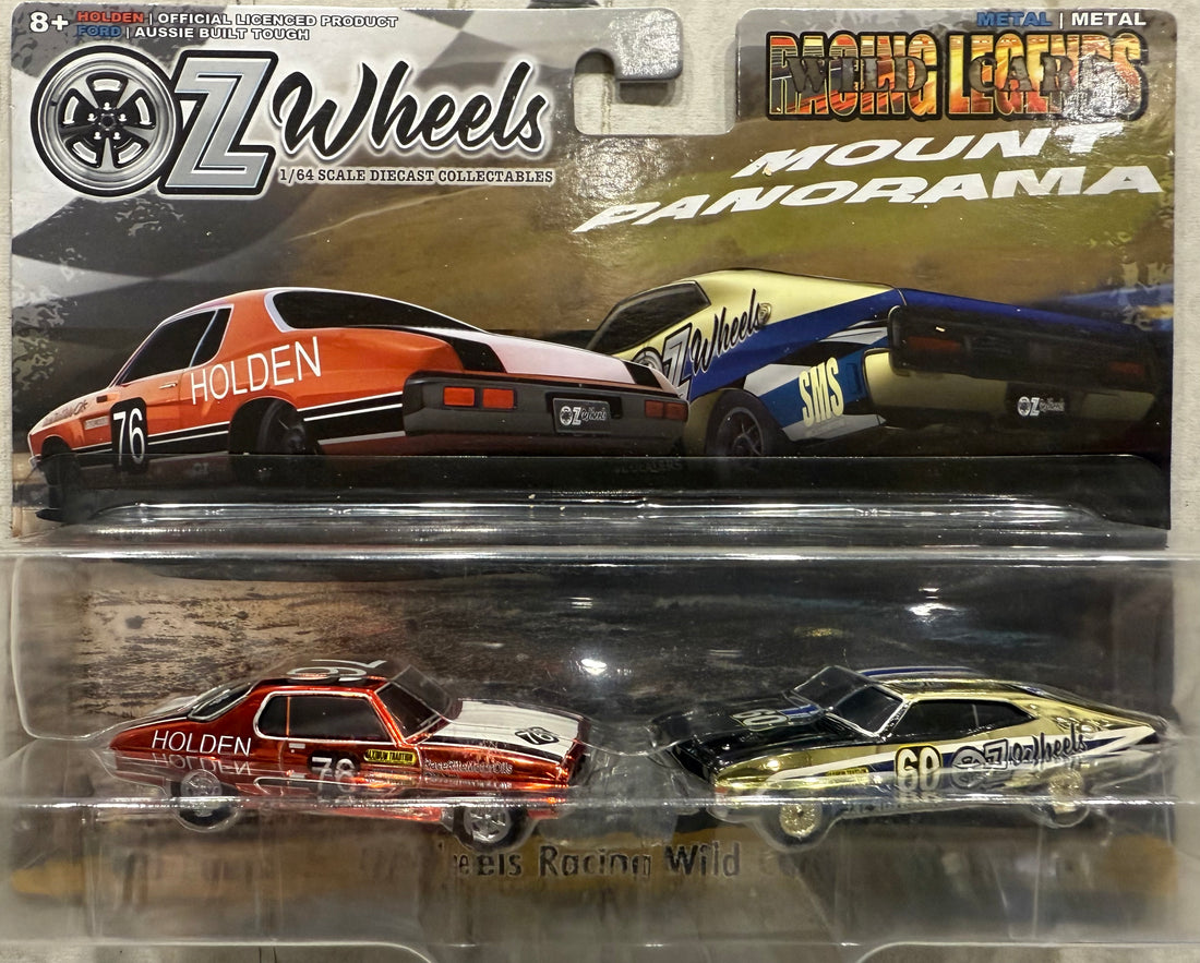 OZ WHEELS - HOLDEN HQ COUPE & XA FALCON - SUPER CHASE EDITION - BATHURST EDITION TWIN SET- 1:64 SCALE - SERIES 2 - DDA