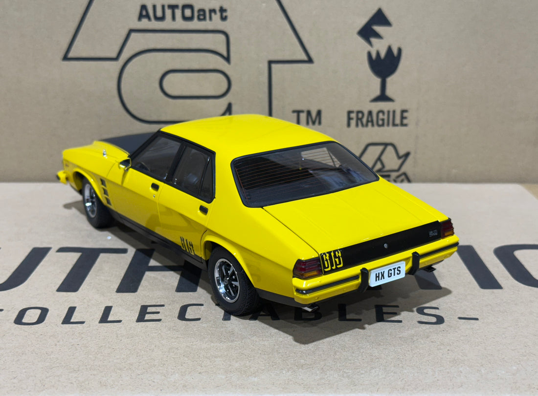 HOLDEN HX MONARO GTS SEDAN ABSINTH YELLOW - 1:18 SCALE DIECAST MODEL