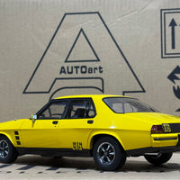 HOLDEN HX MONARO GTS SEDAN ABSINTH YELLOW - 1:18 SCALE DIECAST MODEL