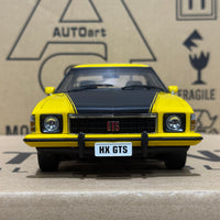 HOLDEN HX MONARO GTS SEDAN ABSINTH YELLOW - 1:18 SCALE DIECAST MODEL