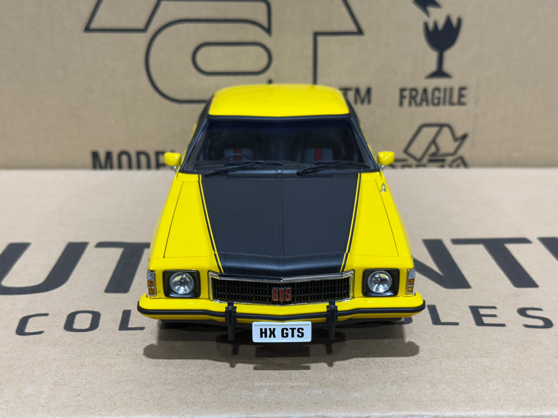 HOLDEN HX MONARO GTS SEDAN ABSINTH YELLOW - 1:18 SCALE DIECAST MODEL