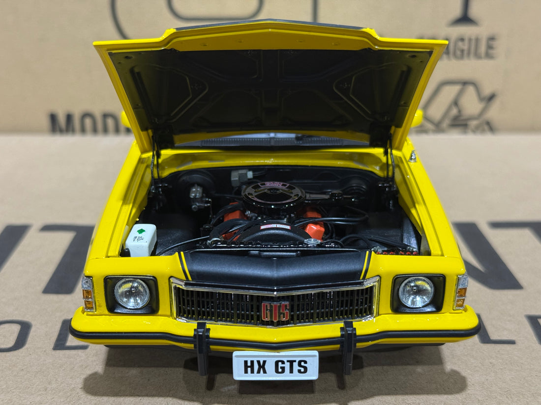HOLDEN HX MONARO GTS SEDAN ABSINTH YELLOW - 1:18 SCALE DIECAST MODEL