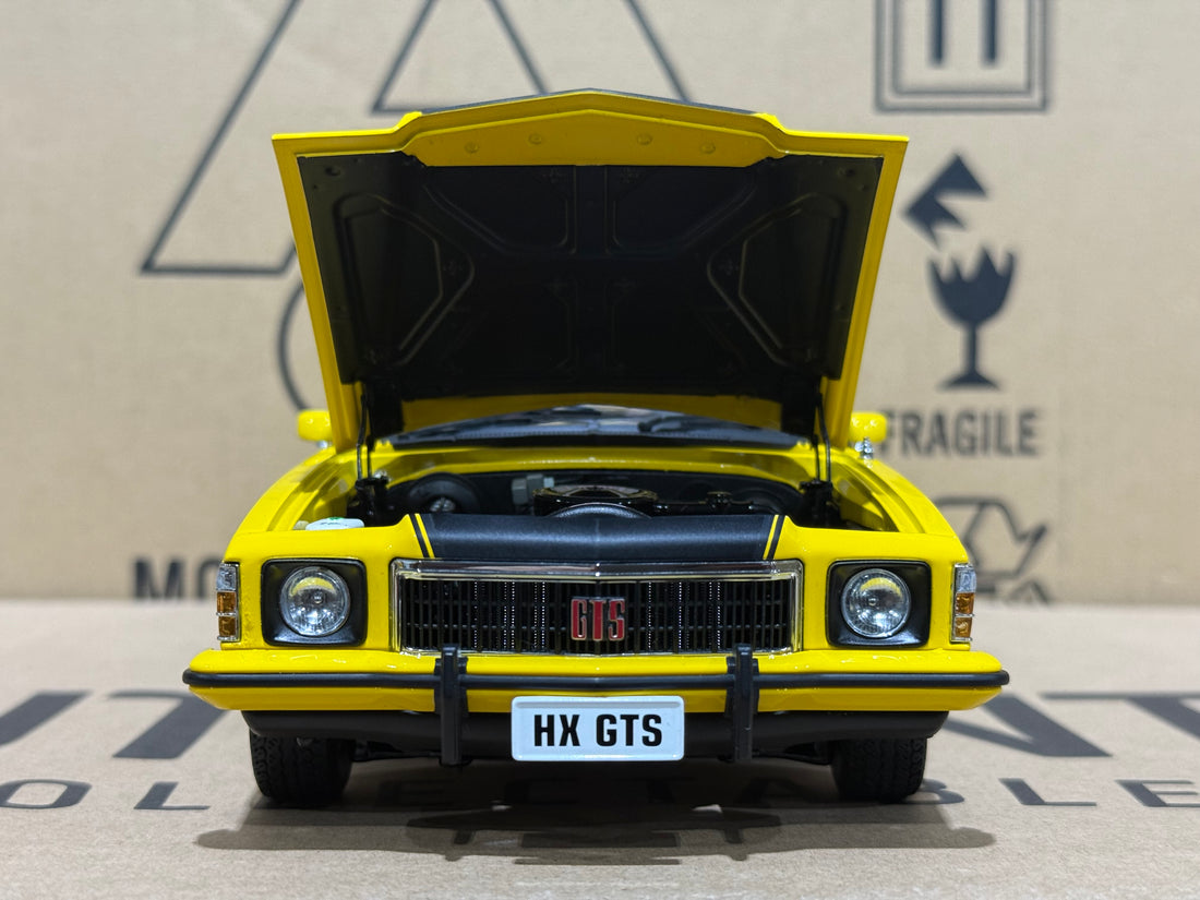 HOLDEN HX MONARO GTS SEDAN ABSINTH YELLOW - 1:18 SCALE DIECAST MODEL