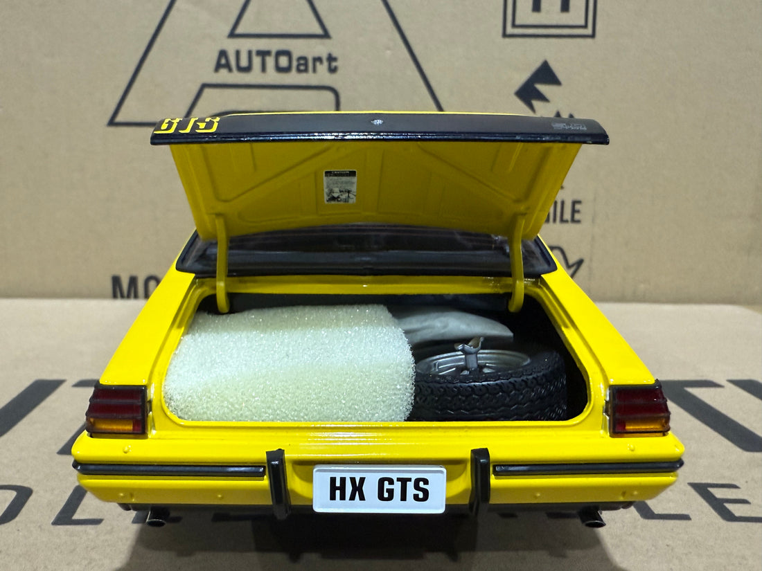 HOLDEN HX MONARO GTS SEDAN ABSINTH YELLOW - 1:18 SCALE DIECAST MODEL