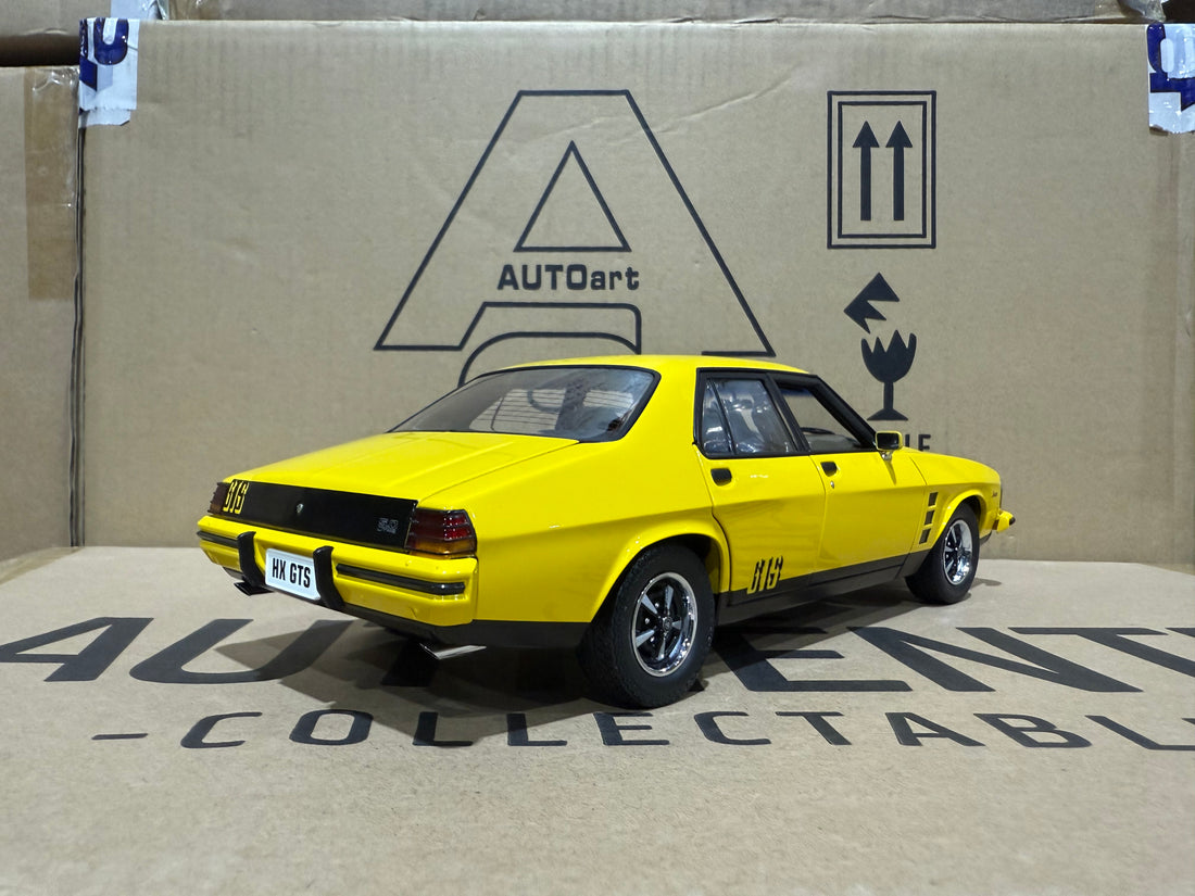 HOLDEN HX MONARO GTS SEDAN ABSINTH YELLOW - 1:18 SCALE DIECAST MODEL