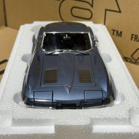 1963 CHEVROLET CORVETTE COUPE - SILVER BLUE - 1:18 SCALE DIECAST MODEL - AUTOART