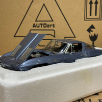 1963 CHEVROLET CORVETTE COUPE - SILVER BLUE - 1:18 SCALE DIECAST MODEL - AUTOART