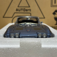 1963 CHEVROLET CORVETTE COUPE - SILVER BLUE - 1:18 SCALE DIECAST MODEL - AUTOART