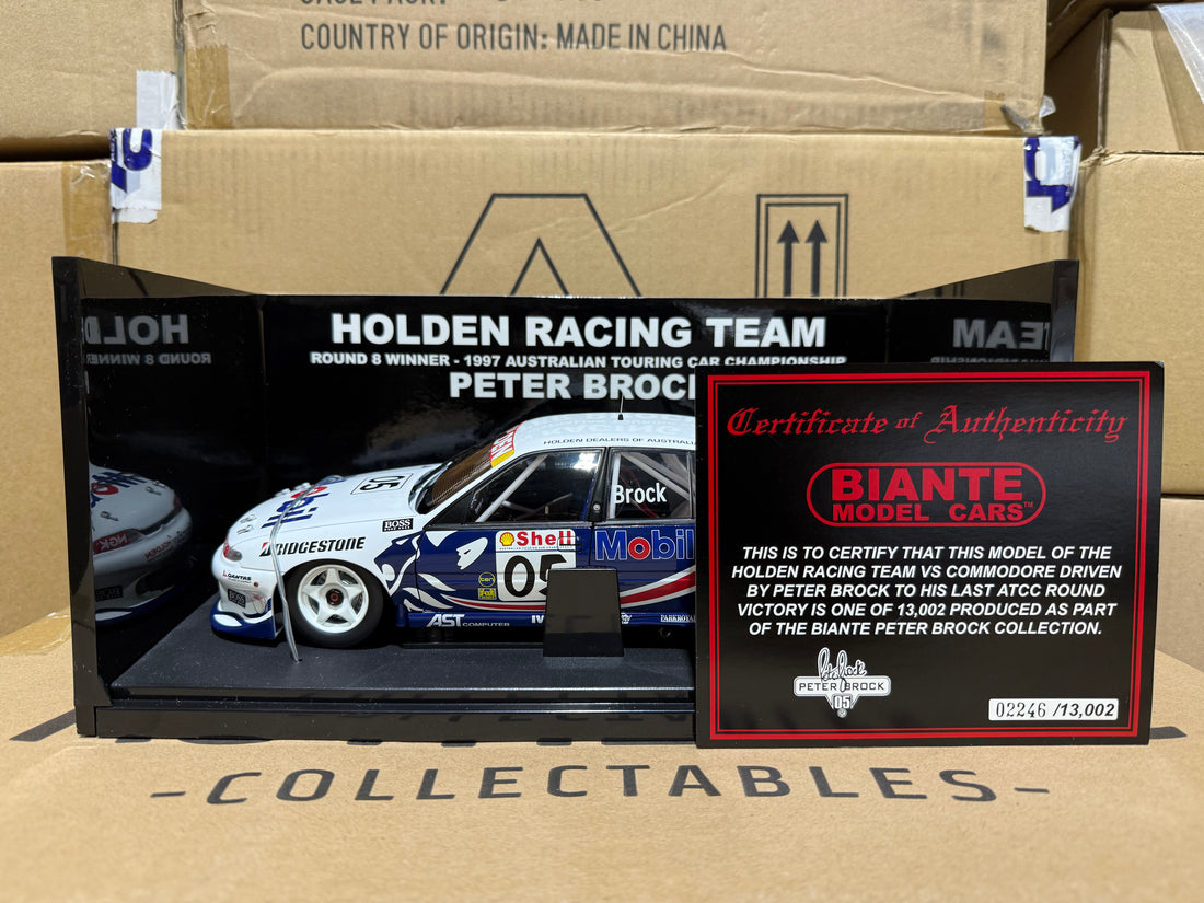 1997 PETER BROCK - ROUND 8 WINNER - HOLDEN VS COMMODORE - 1:18 SCALE DIECAST MODEL - BIANTE/AUTOART