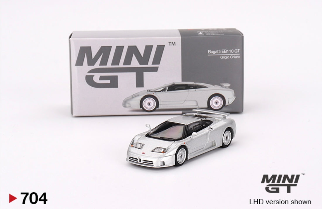 Bugatti EB110 GT Grigio Chiaro - 1:64 Scale Diecast - Mini GT
