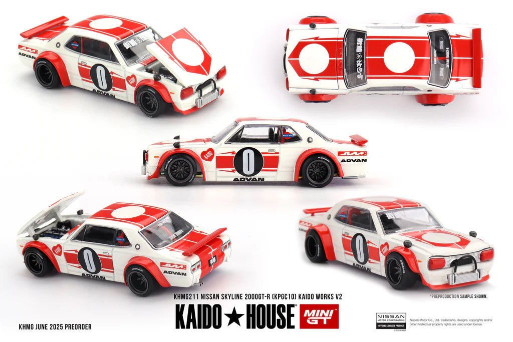 NISSAN SKYLINE 2000GT-R (KPGC10) KAIDO WORKS V2 - 1:64 SCALE DIECAST - MINI GT