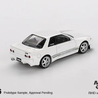 NISSAN SKYLINE GT-R (R32) VEILSIDE COMBAT C-I - WHITE - 1:64 SCALE DIECAST - MINI GT
