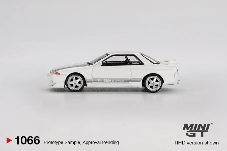 NISSAN SKYLINE GT-R (R32) VEILSIDE COMBAT C-I - WHITE - 1:64 SCALE DIECAST - MINI GT