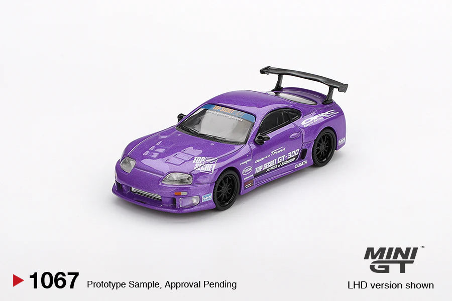 TOYOTA SUPRA (A80) TOP SECRET GT-300 - PURPLE - 1:64 SCALE DIECAST - MINI GT