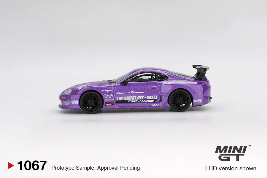 TOYOTA SUPRA (A80) TOP SECRET GT-300 - PURPLE - 1:64 SCALE DIECAST - MINI GT