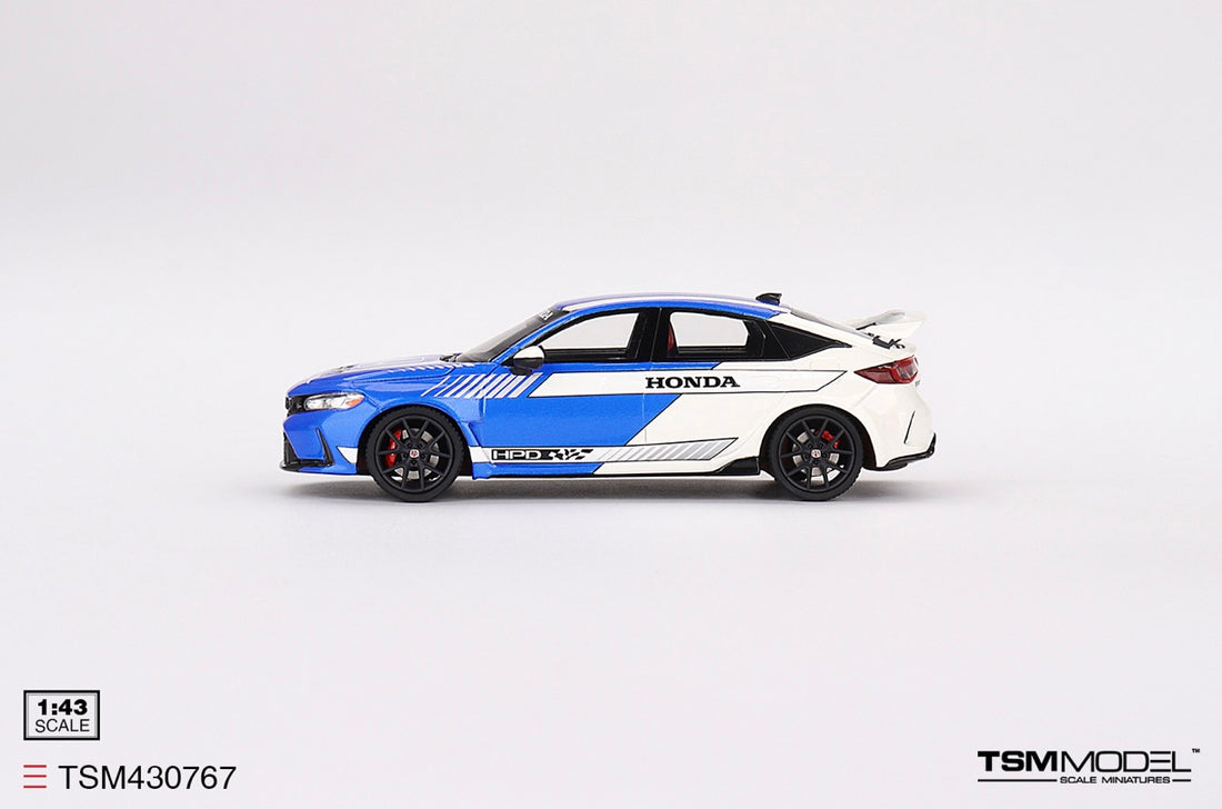 Honda Civic Type R #3 2023 Pace Car Blue- 1:43 Scale Model - TSM