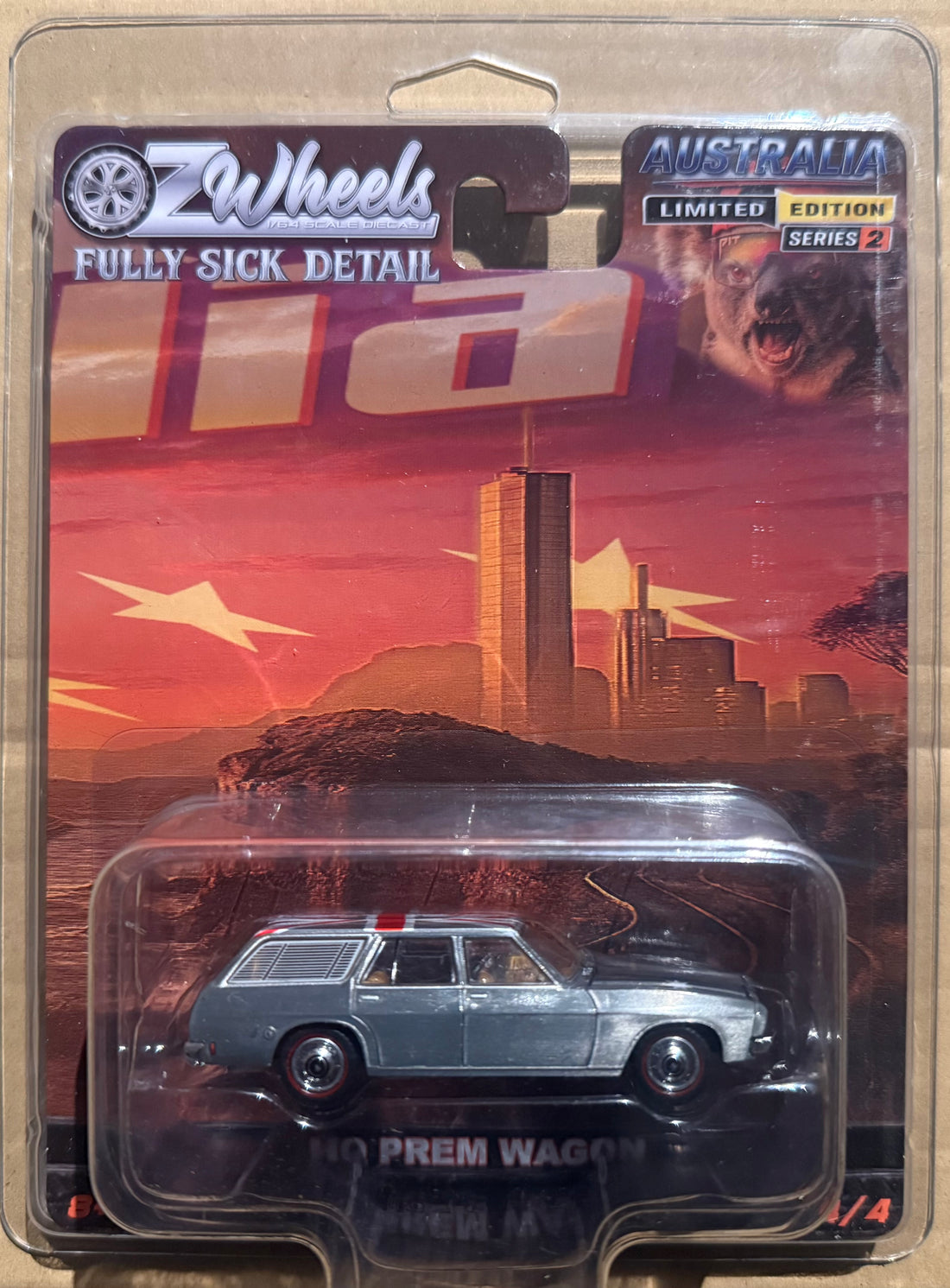 OZ WHEELS - HQ PREM WAGON - RAW CHASE EDITION - AUSTRALIA DAY - FSD SERIES 2 - 1:64 SCALE DIECAST