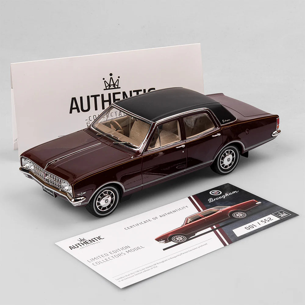Holden HK Brougham - Burgundy Maroon - 1:18 Scale Model - Authentic Collectables