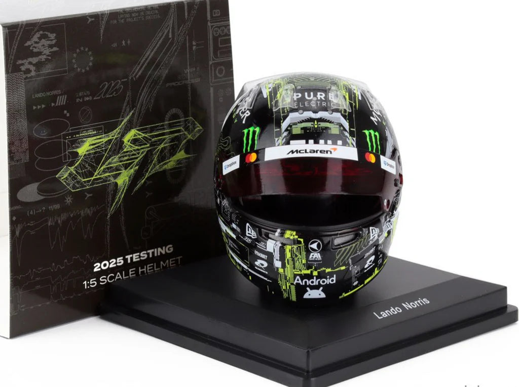 LANDO NORRIS - 2025 PRE-SEASON TEST - MCLAREN F1 TEAM - 1:5 SCALE HELMET - SPARK