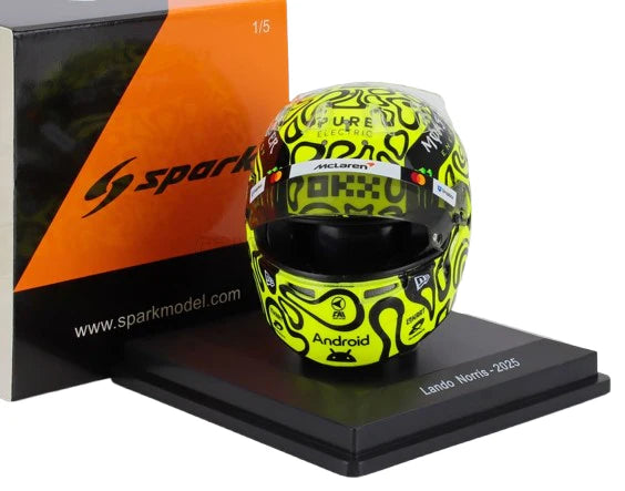 LANDO NORRIS - 2025 SEASON - MCLAREN  - 1:5 SCALE HELMET - SPARK