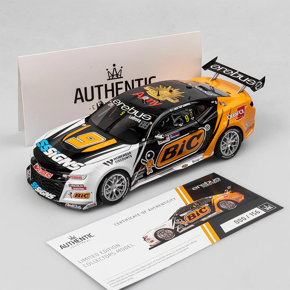 Jack Le Brocq - Erebus Motorsport #9 Chevrolet Camaro ZL1 - 2024 Perth SuperSprint - 1:18 Scale Diecast Model - AUTHENTIC COLLECTABLES
