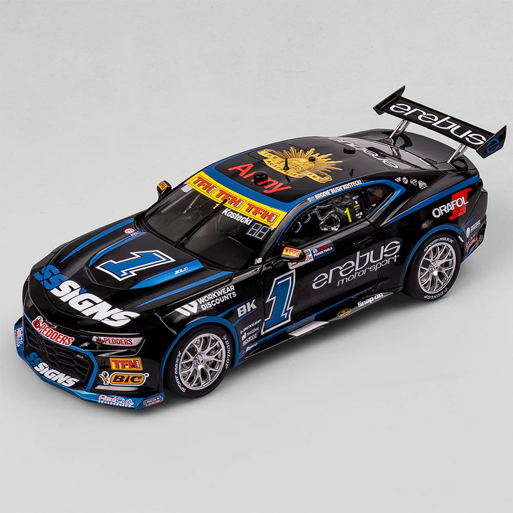 Brodie Kostecki - Erebus Motorsport #1 Chevrolet Camaro ZL1 - 2024 Perth SuperSprint Throwback Livery - 1:18 Scale Diecast Model - AUTHENTIC COLLECTABLES