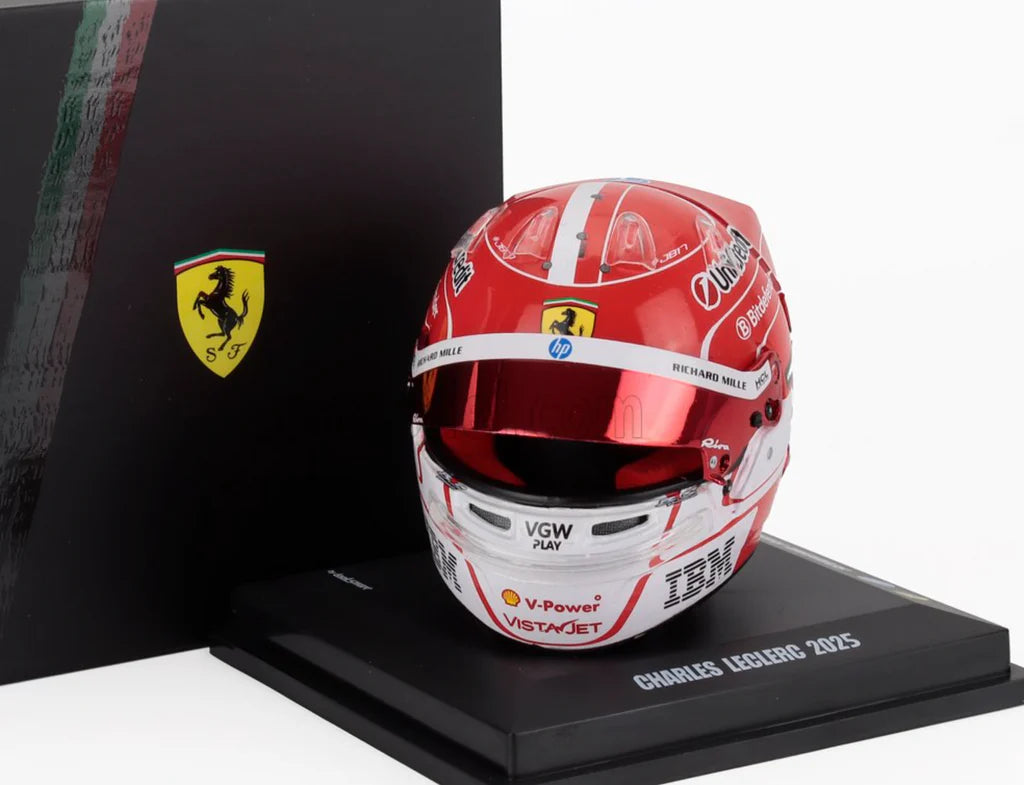 CHARLES LECLERC - 2025 SEASON - FERRARI - 1:5 HELMET - LOOKSMART