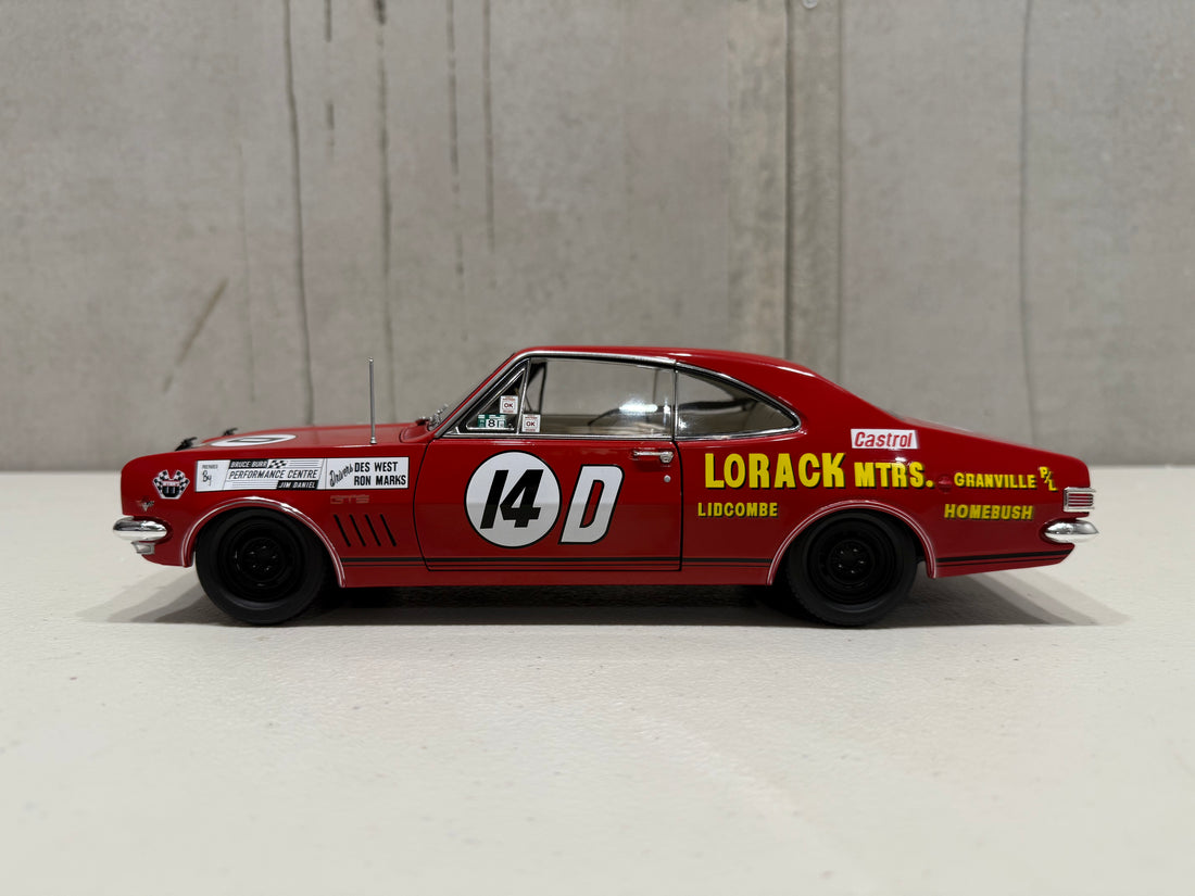 1968 BATHURST - #14D HOLDEN HK MONARO GTS 327 - 1968 BATHURST CONTROVERSY - 1:18 SCALE DIECAST MODEL