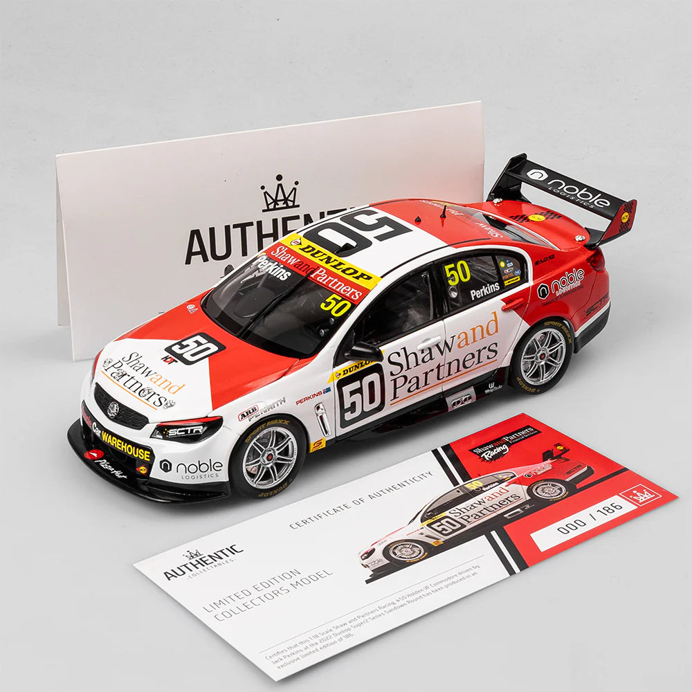 Jack Perkins - Shaw and Partners Racing #50 Holden VF Commodore - 2022 Dunlop Super2 Series Sandown Round - 1:18 Scale Diecast Model - AUTHENTIC COLLECTABLES