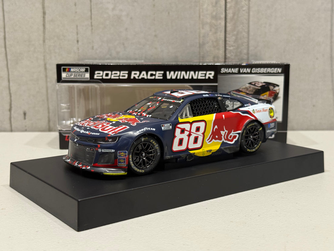 SHANE VAN GISBERGEN 2025 RED BULL SONOMA RACED WIN 1:24 SCALE ARC DIECAST