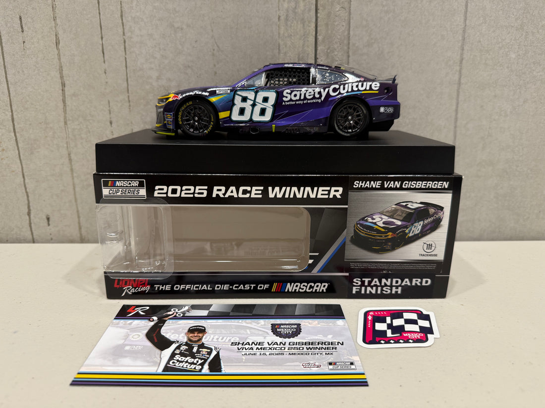 SHANE VAN GISBERGEN 2025 SAFETY CULTURE MEXICO ROAD COURSE RACED WIN 1:24 ARC DIECAST