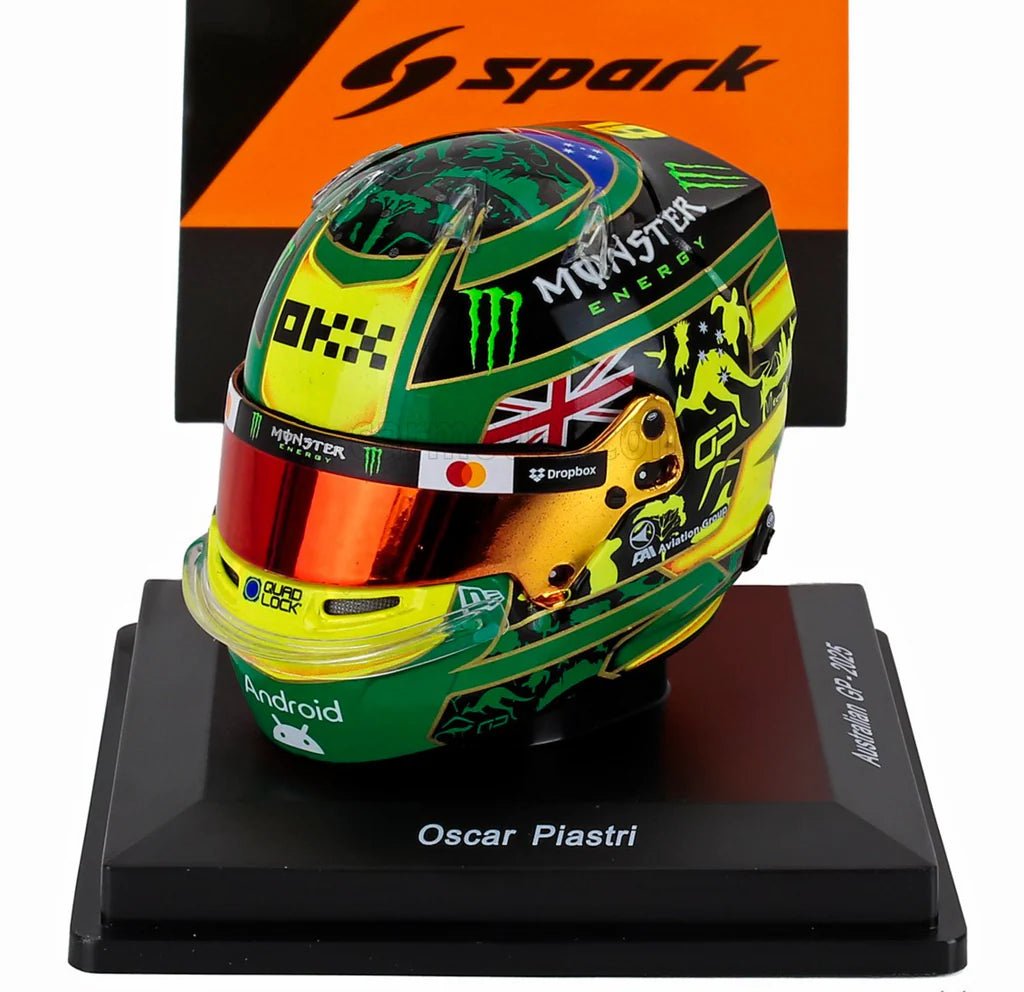 McLaren F1 Team - Oscar Piastri Australian GP 2025 - 1:5 Scale Mini Helmet - Spark