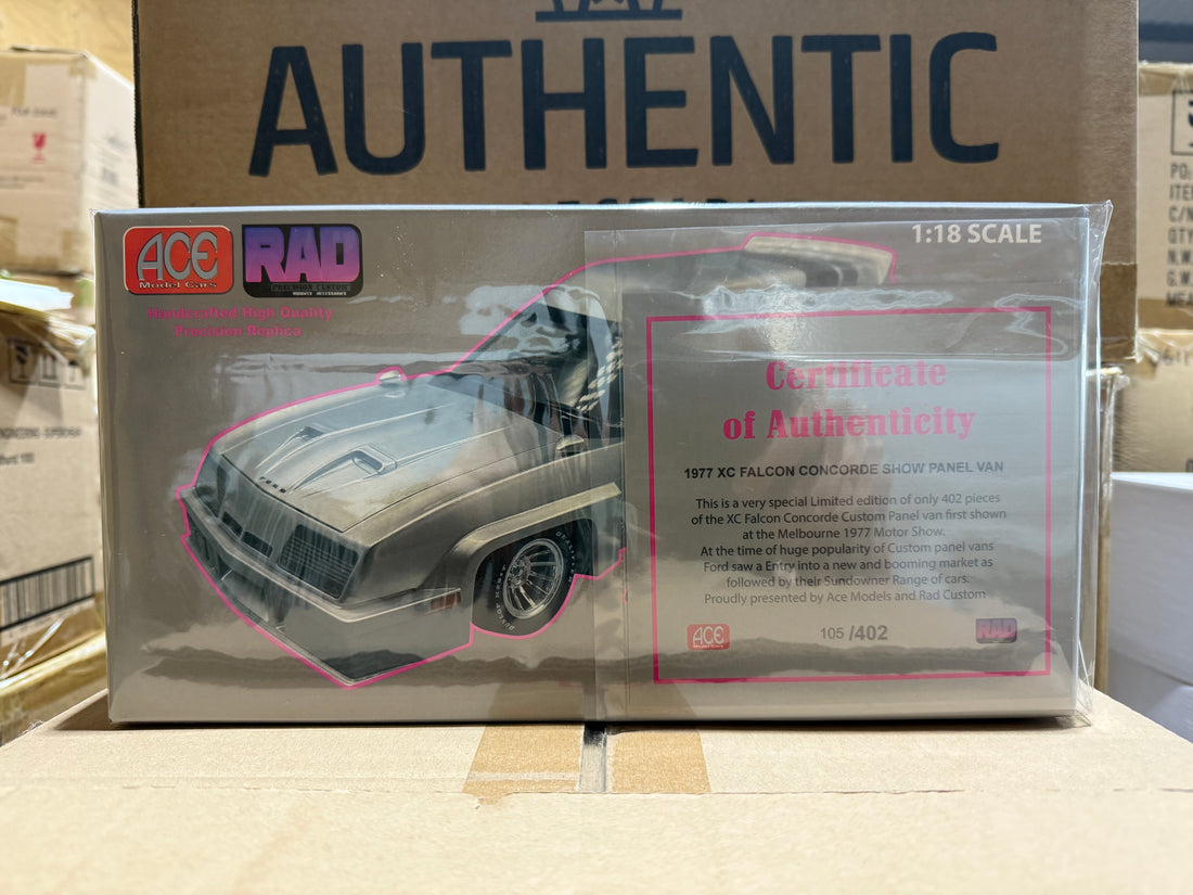 FALCON XC 1977 CONCORDE MELBOURNE MOTOR SHOW PANEL VAN - 1:18 SCALE MODEL - ACE