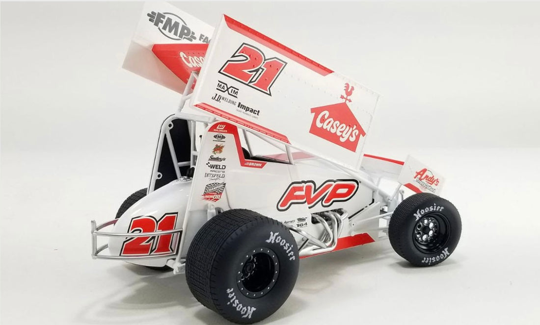 2024 #21 CASEY’S GENERAL STORE SPRINT CAR - BRIAN BROWN RACING - 1:18 SCALE DIECAST MODEL - ACME